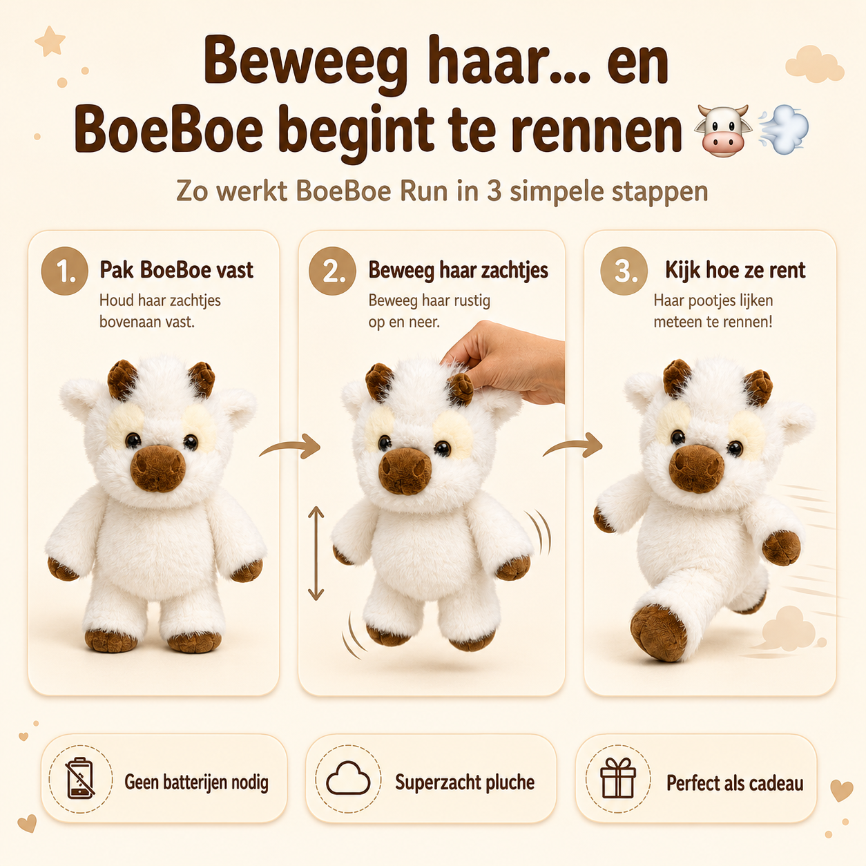 BoeBoe Run – De knuffelkoe met snelle pootjes